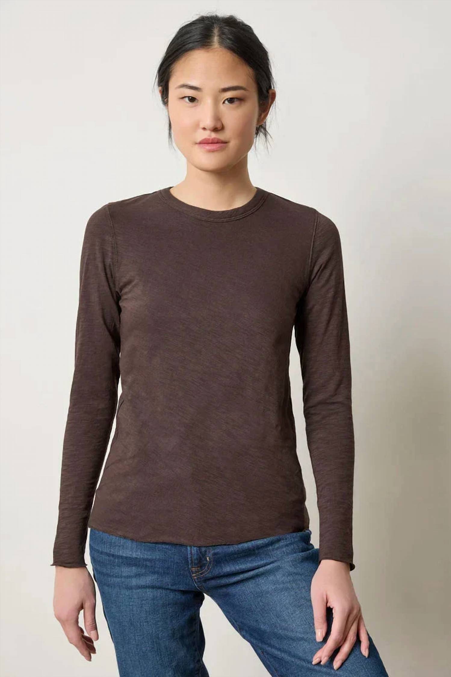 Lilla P - Long Sleeve Bias Crewneck Tee