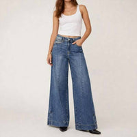 Hidden - Center Seam Nori High Rise Wide Jean