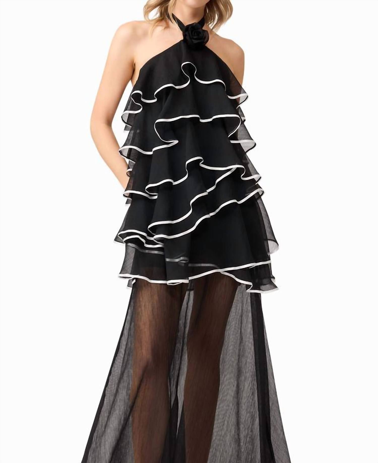 ELLIATT Melissa Halter Maxi Dress - Plus in black - women's dress - view 4