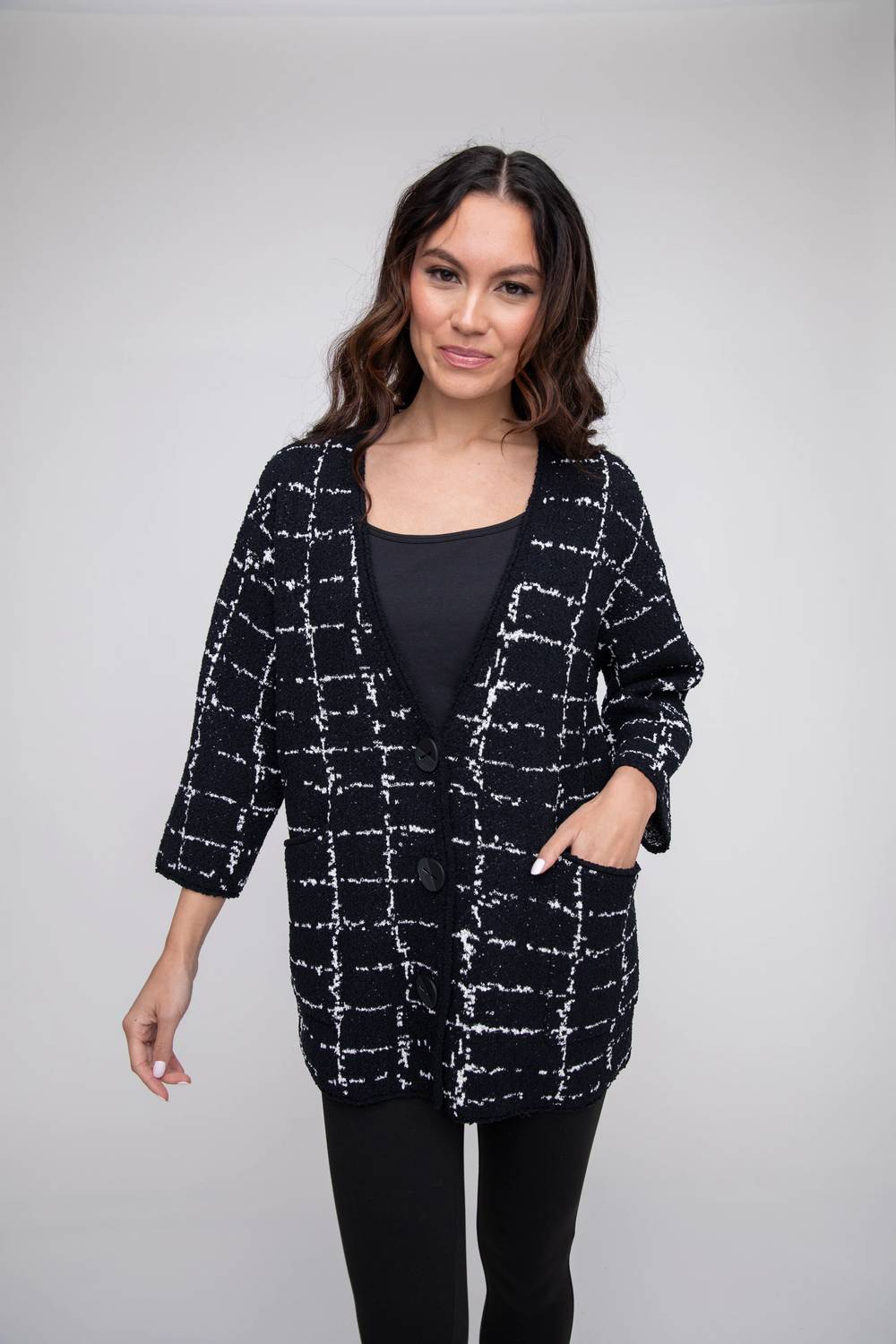 Liv By Habitat - Windowpane Cocoon Cardigan