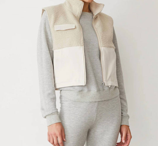 Monrow - Sherpa Zip Up Vest