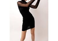Amylynn - Luna Mesh High Neck Mesh Mini Dress