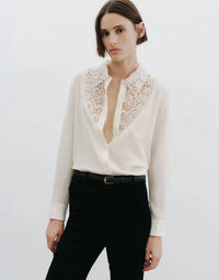 Nili Lotan - Zola Lace Silk Shirt
