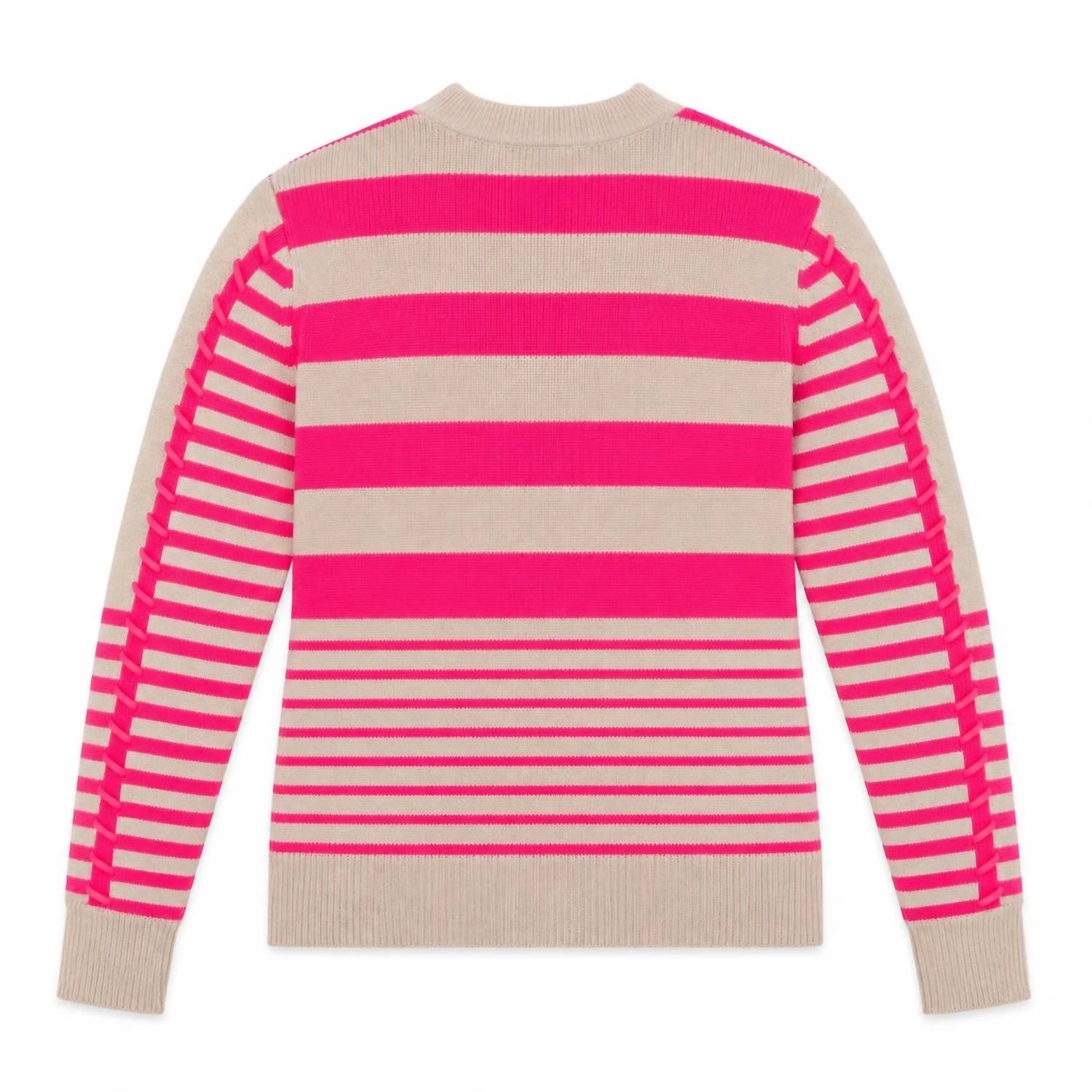 Brodie Cashmere - Women's Mix Stripe Crew Sweater
