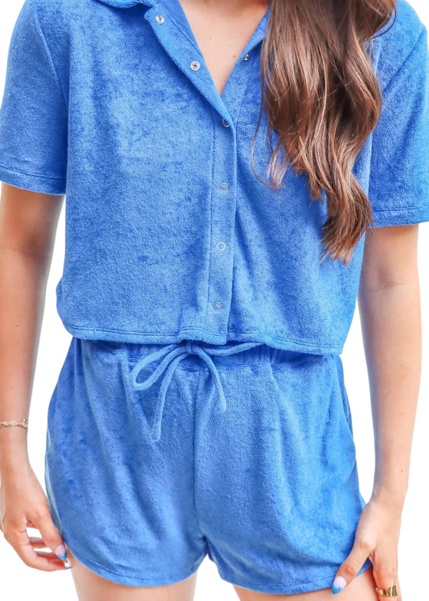 Sadie & Sage - Terry Crop Shirt