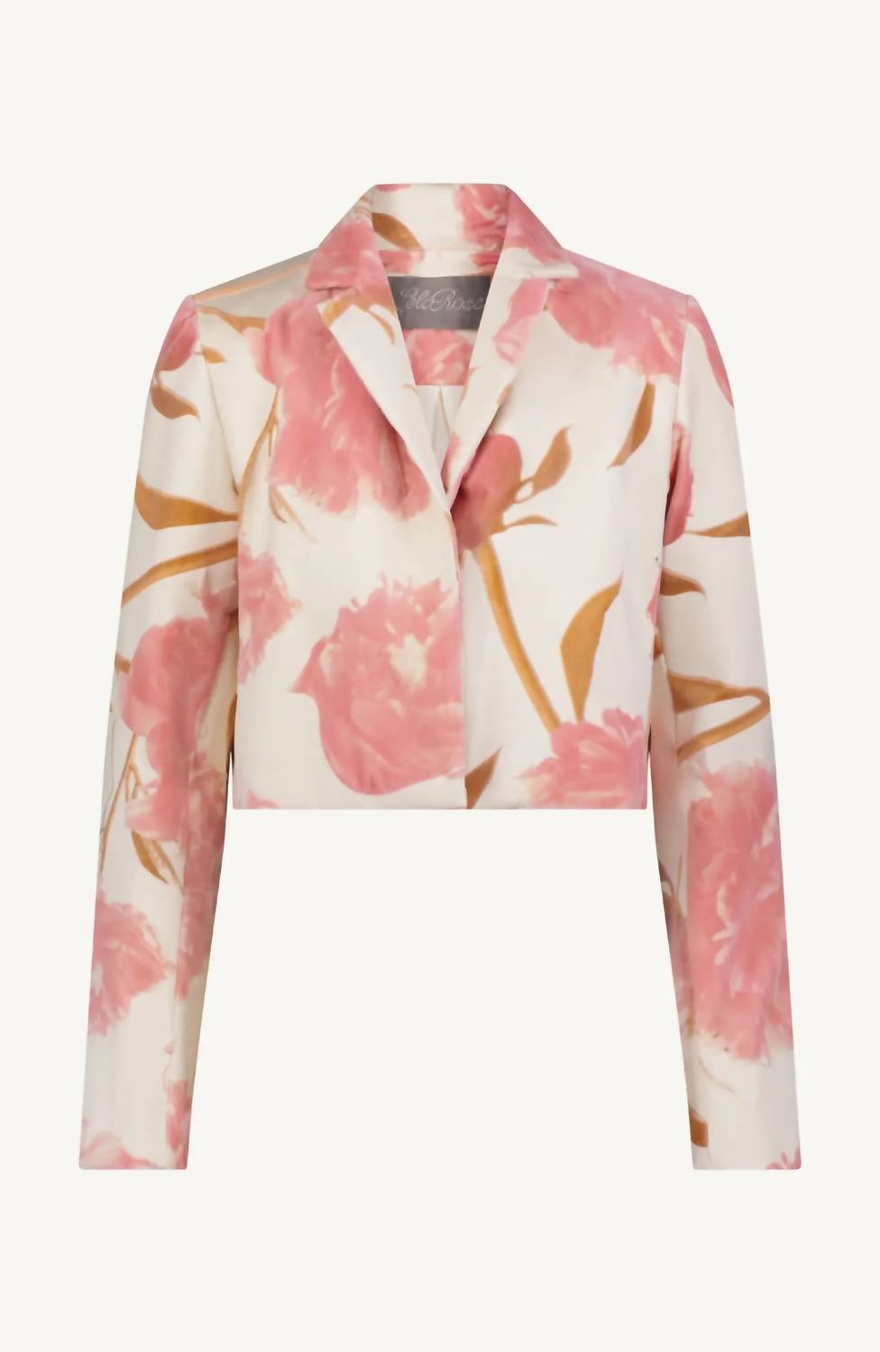 Lela Rose Cropped Tucked Jacket in pink multi - women's jacket