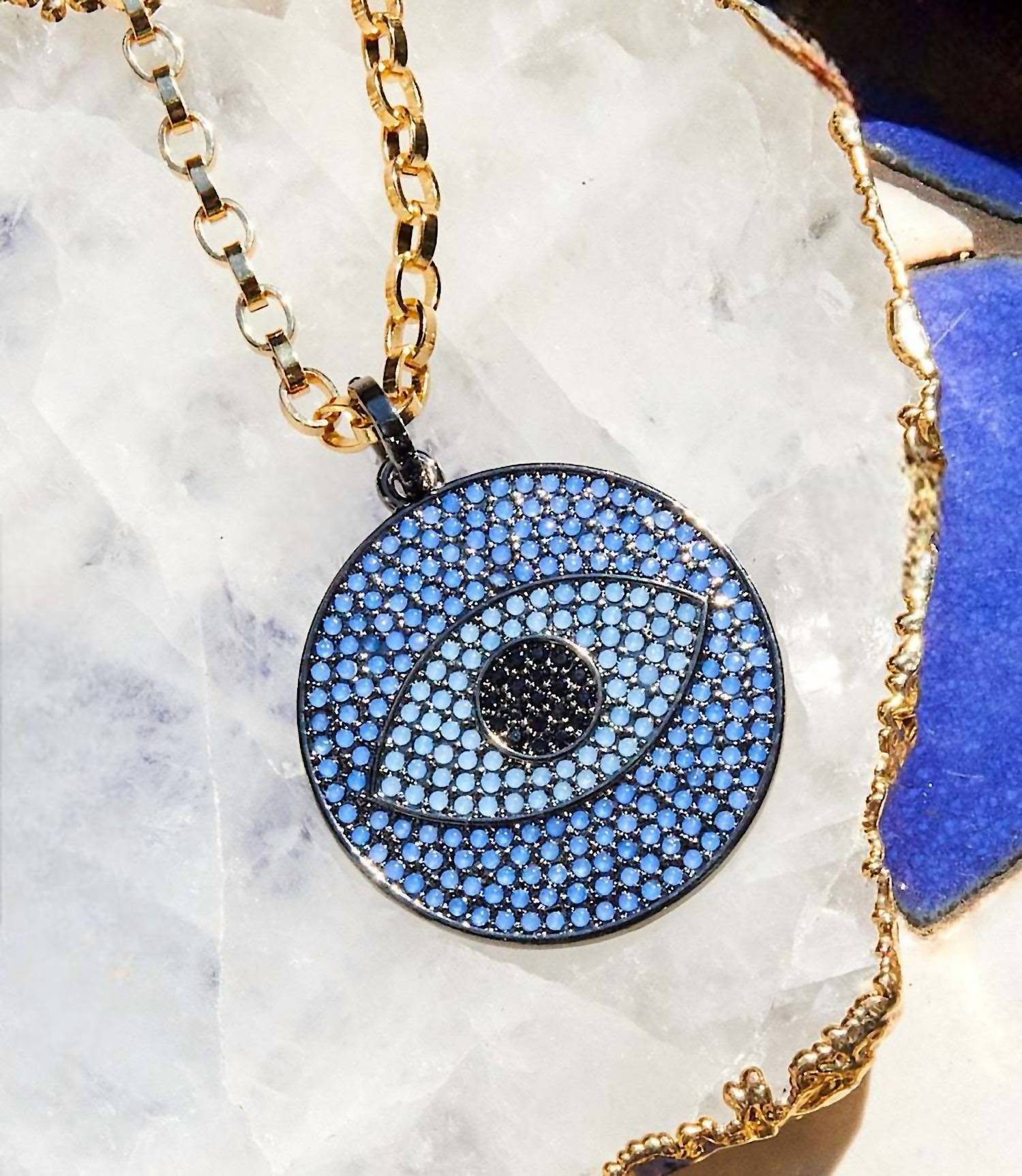 Marlyn Schiff - Women's Pavé Crystal Pendant Necklace
