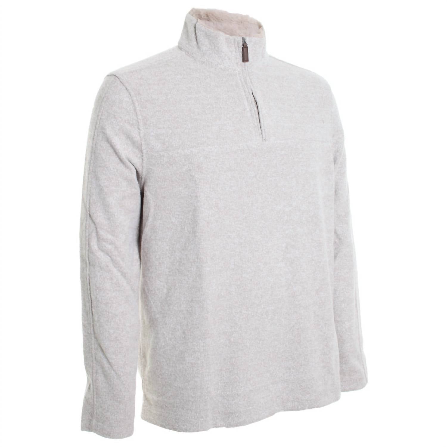 Nicoby - Men's Shearling Trim Zip Sweater