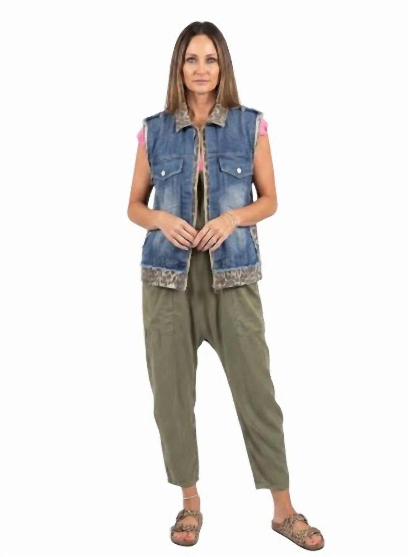 Bibi - Denim Sleeveless Jacket