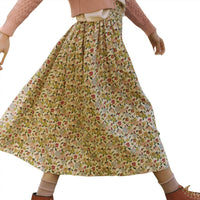 THE GREAT. Women's The Viola Skirt in floating petals floral - women's skirt - alternate view