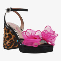 Betsey Johnson Women's Palloma Platform Heel in black with pink and leopard detail - women's heels - view 4