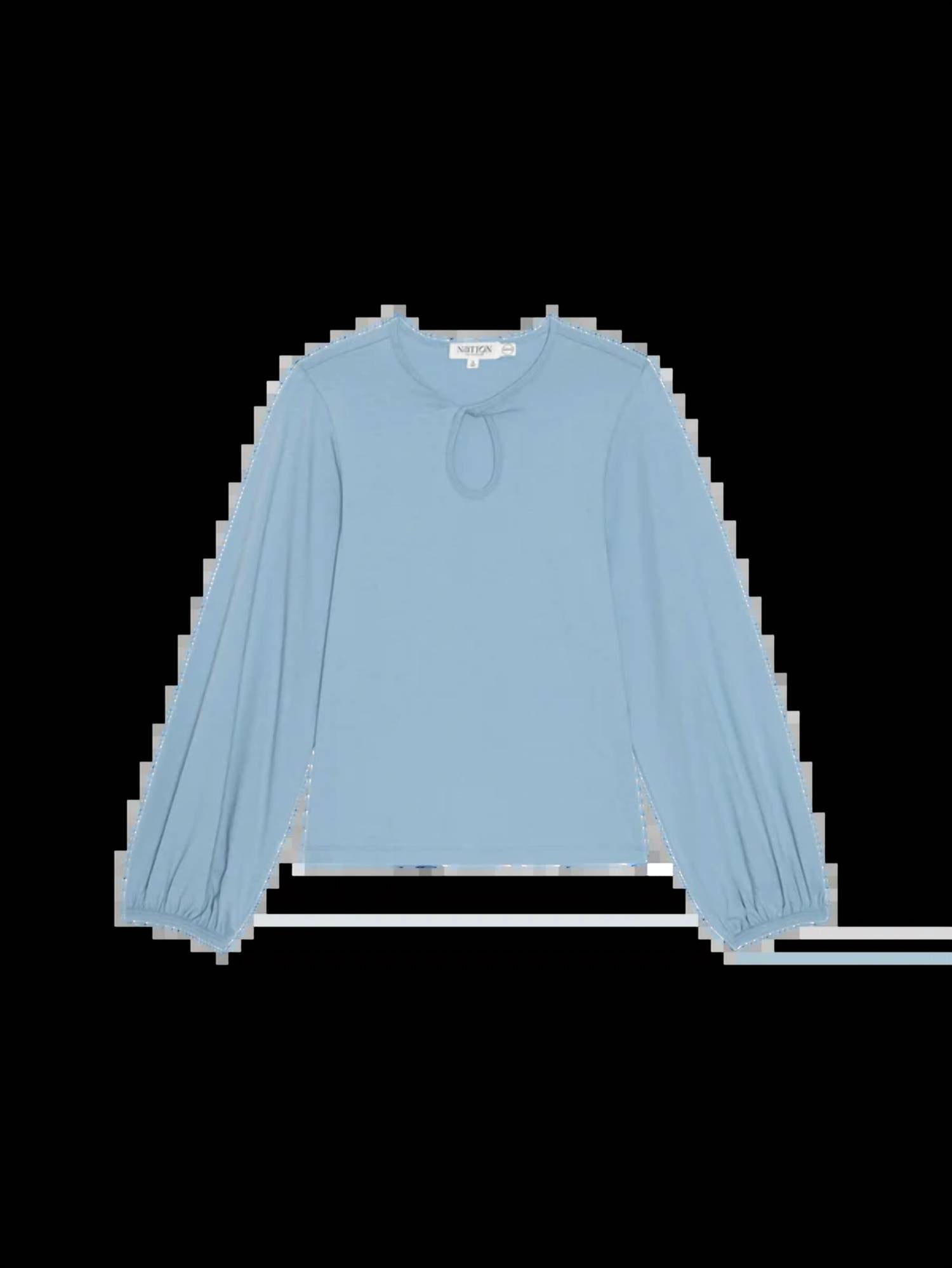 Nation LTD Carolina Keyhole Top in allure - women's long sleeve top - view 5