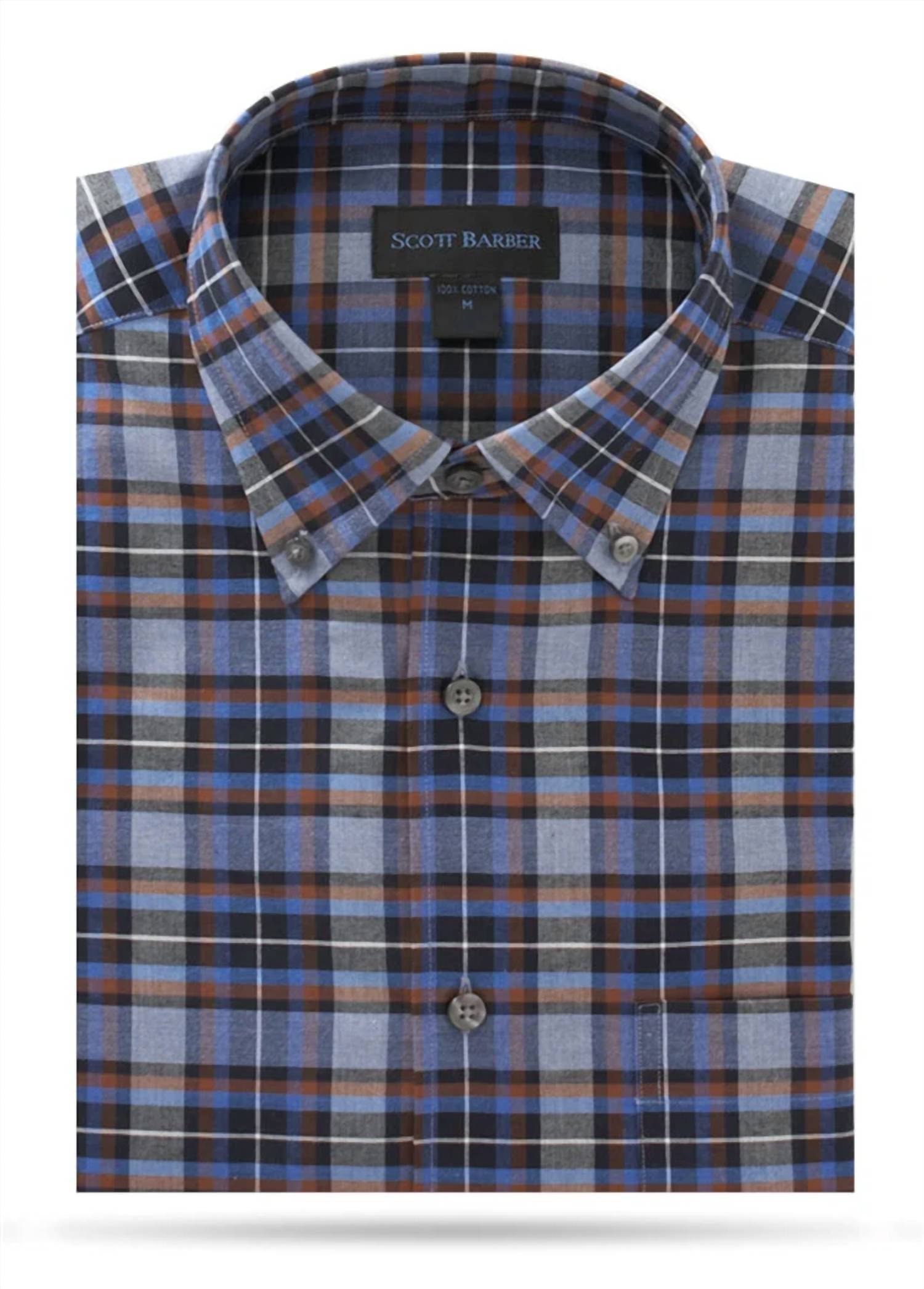 Scott Barber - Men's Check Long-sleeve Sport Shirt