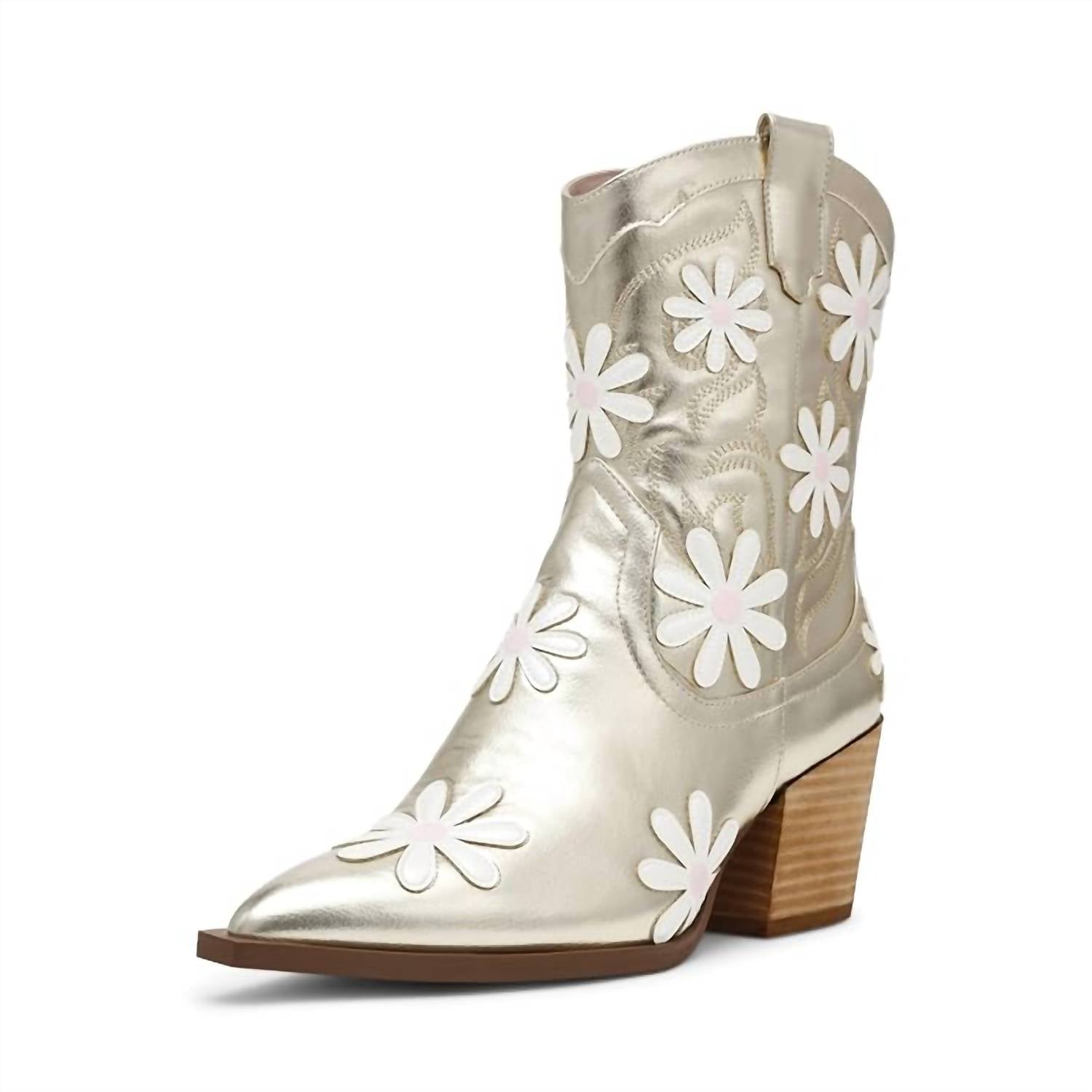 Betsey Johnson - Women's Disco Daisy Faux Leather Booties