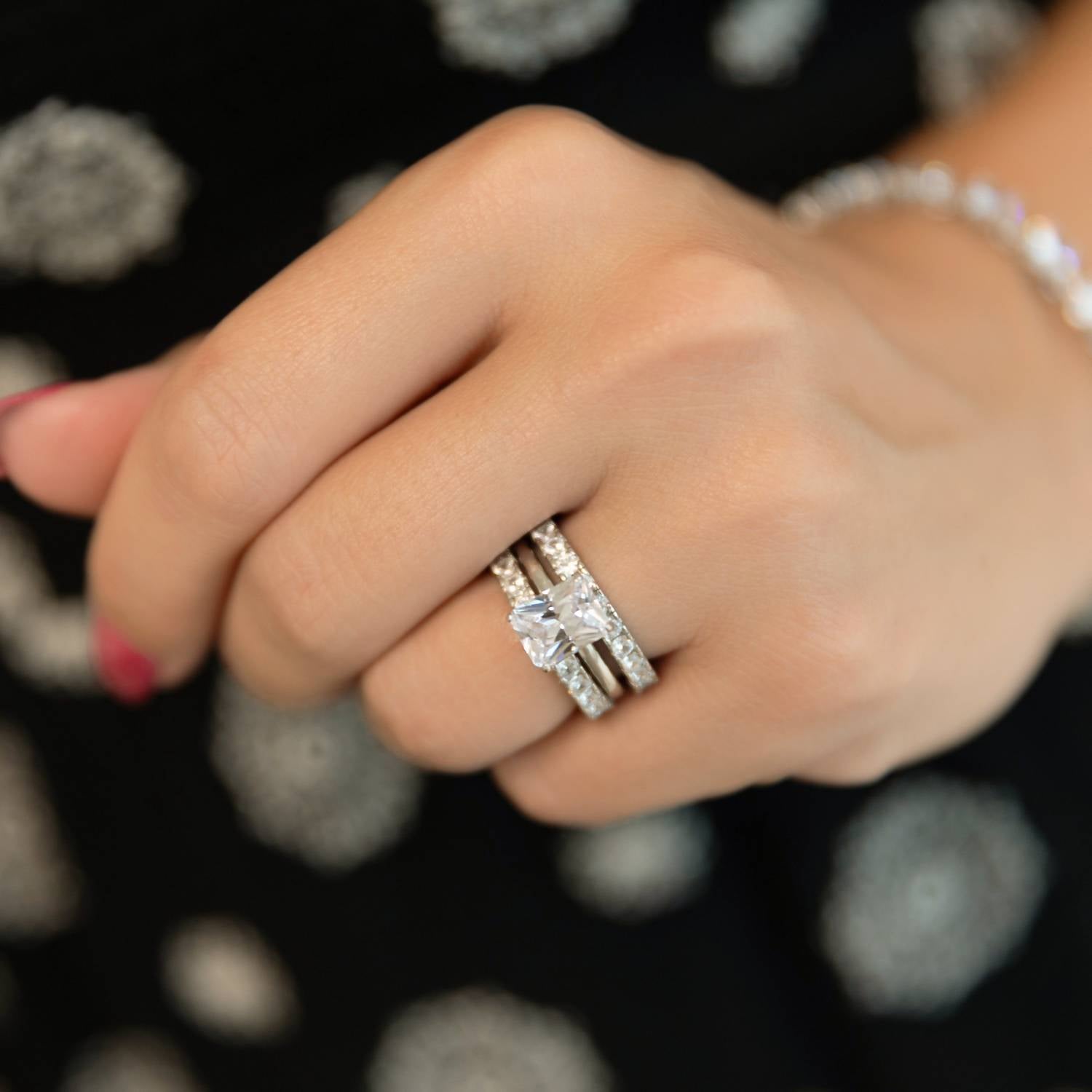 Starlette Women's Katherine Engagement Ring in silver - women's jewelry - view 4