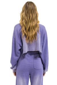 Aviator Nation - 3d Cropped Crew Relaxed Sweatshirt