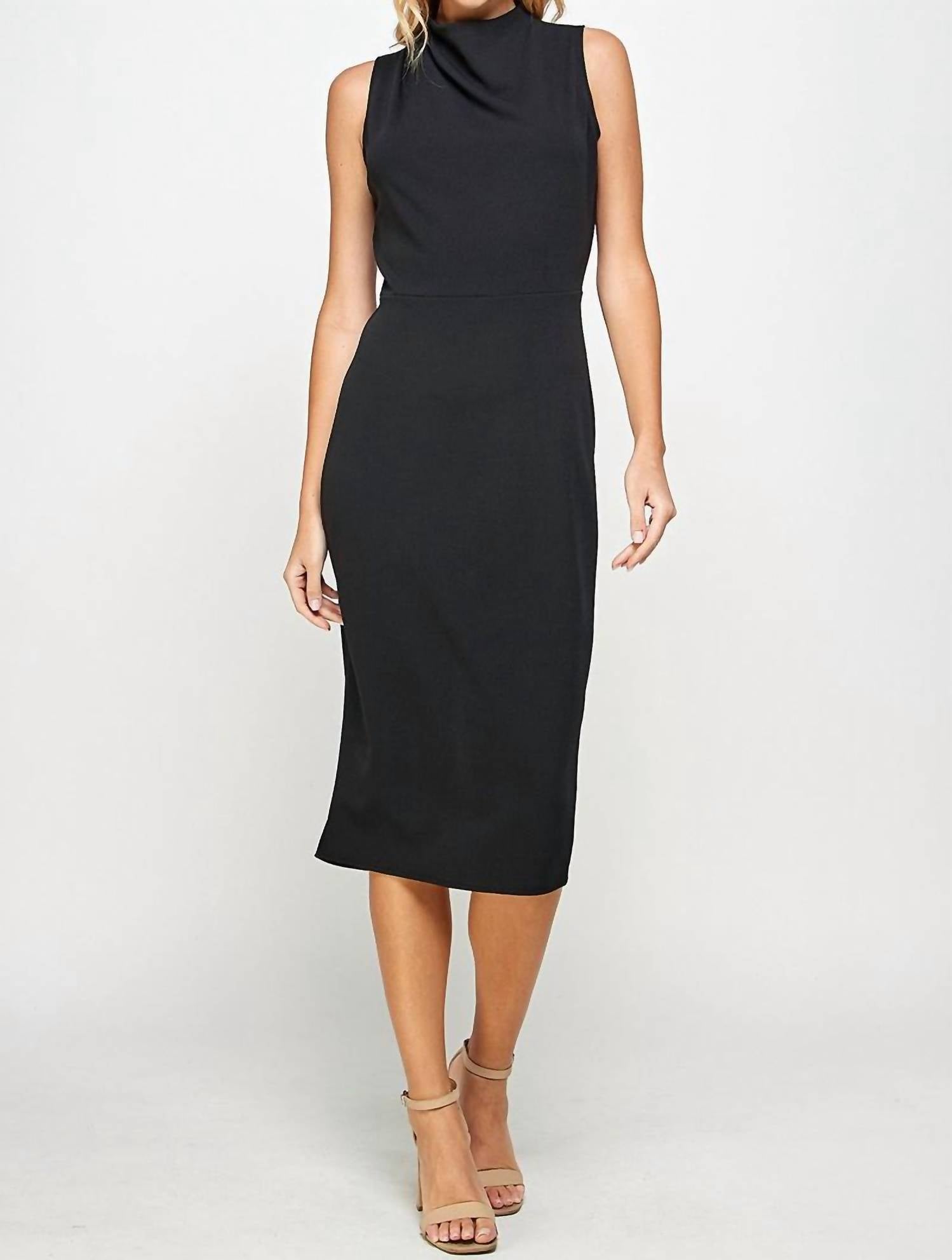 2 Hearts Apparel - Mock Neck Midi Dress
