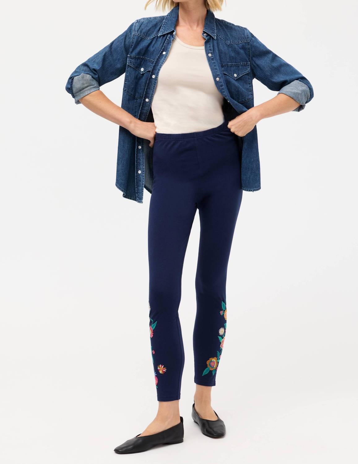 Johnny Was ZIVIANA LEGGING in blue night - women's pants - view 5