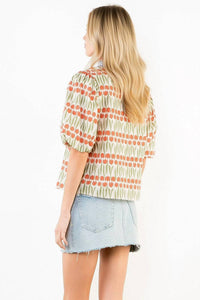 Thml - Puff Sleeve Tulip Print Top