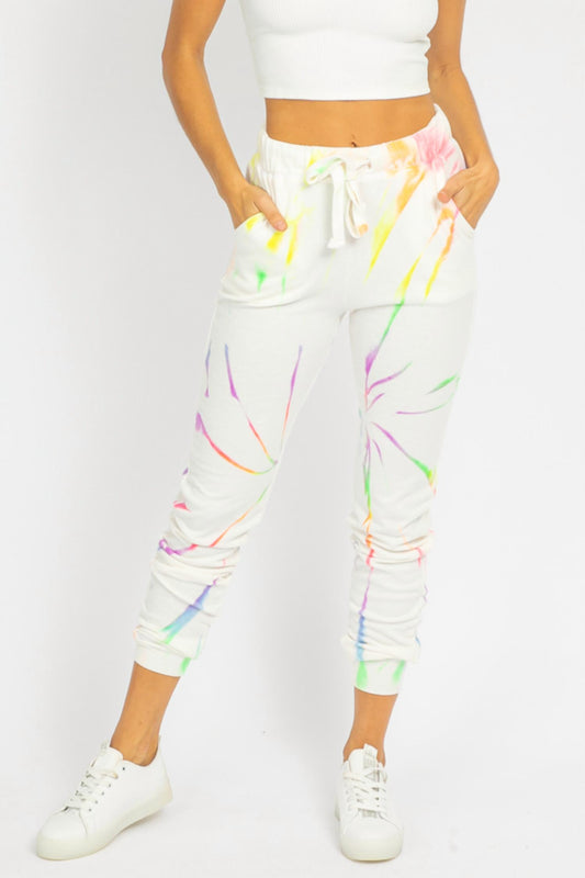 NEON TIE DYE SWEATPANTS