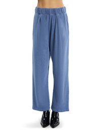 LES TIEN Penny Pleated Pant in washed periwinkle - women's pants