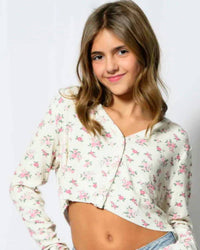 Katie J Nyc - Girl's Livi Floral Cardigan