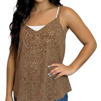 Blu Pepper - V-neck Dot Cami Top