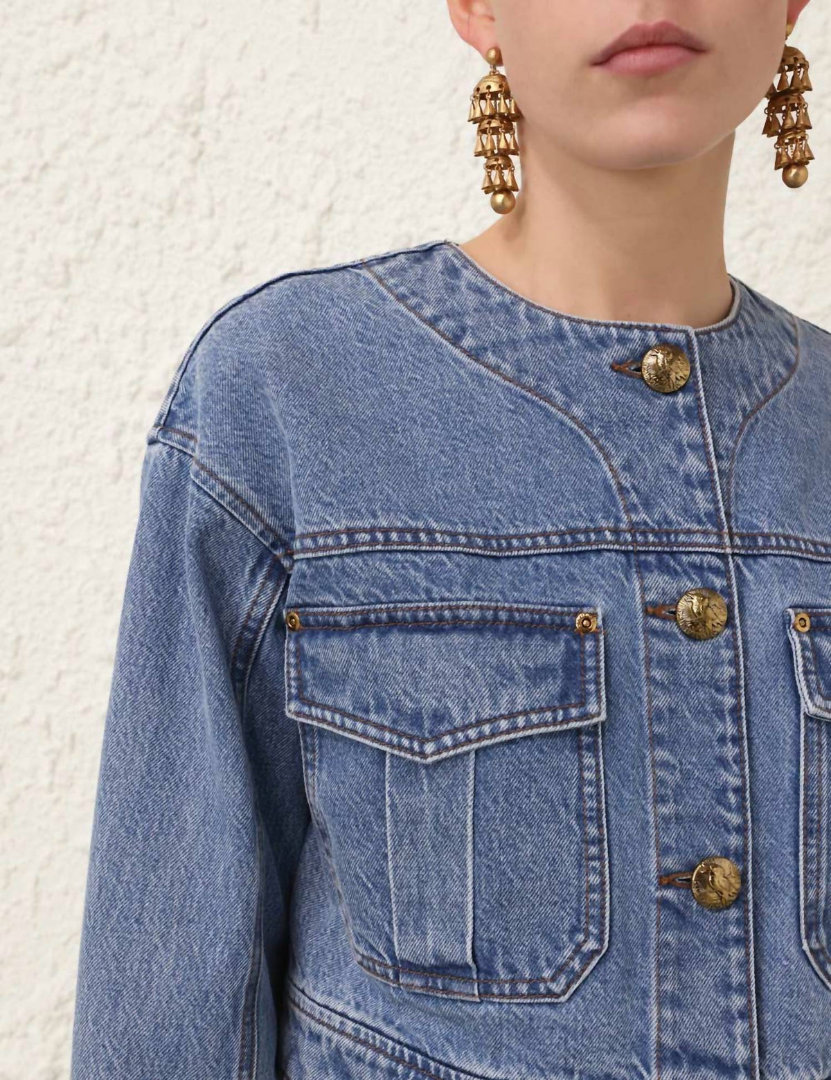 Zimmermann - Denim Cropped Jacket