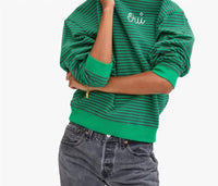 Clare V. - Oversized Striped Sweatshirt