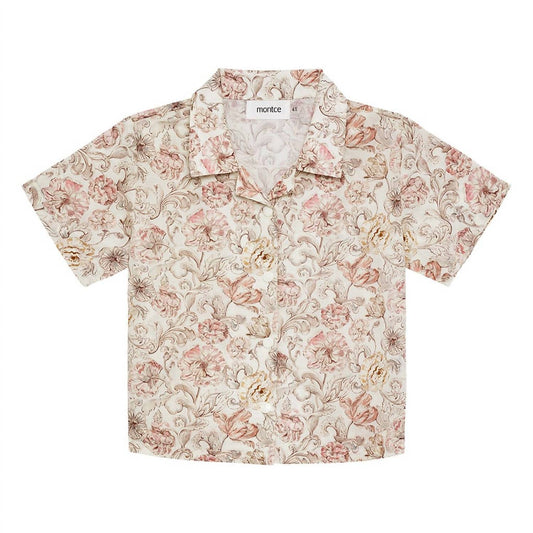 Montce - Girl's Floral Mini Button Down Shirt
