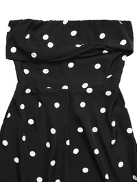 Suhkasana - Polka Dot Strapless Wide Leg Jumpsuit