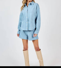 Sadie & Sage - Align Faux Suede Shacket
