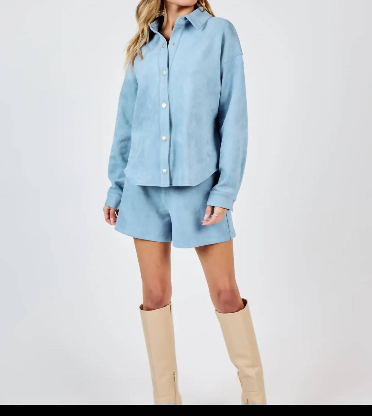 Sadie & Sage - Align Faux Suede Shacket