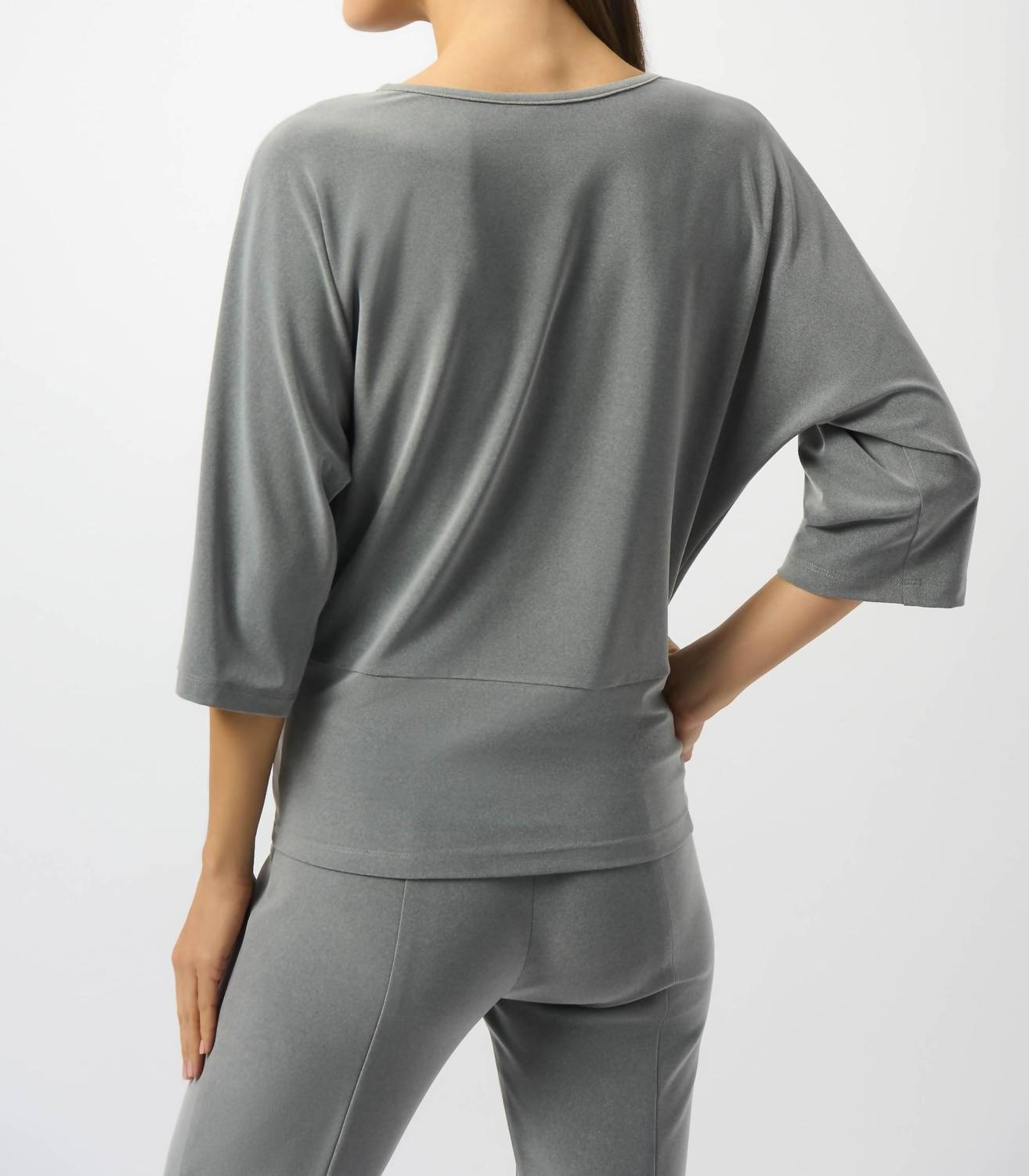 Joseph Ribkoff - Tie Front Banded Hem Top