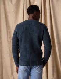 The Normal Brand Seawool Nep Crewneck Sweater in waterloo - men's sweater - view 4