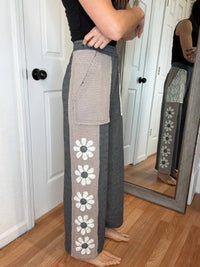 Davi & Dani - Farly Wide Leg Patchwork Pants