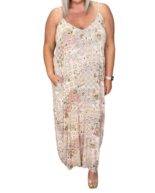 Heimish Usa - V-Neck Pattern Maxi Dress