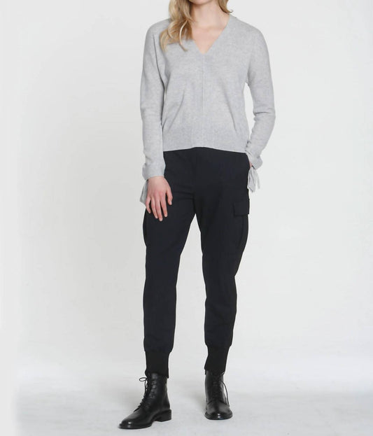 Label+Thread - LUXE TIE CUFF VEE SWEATER