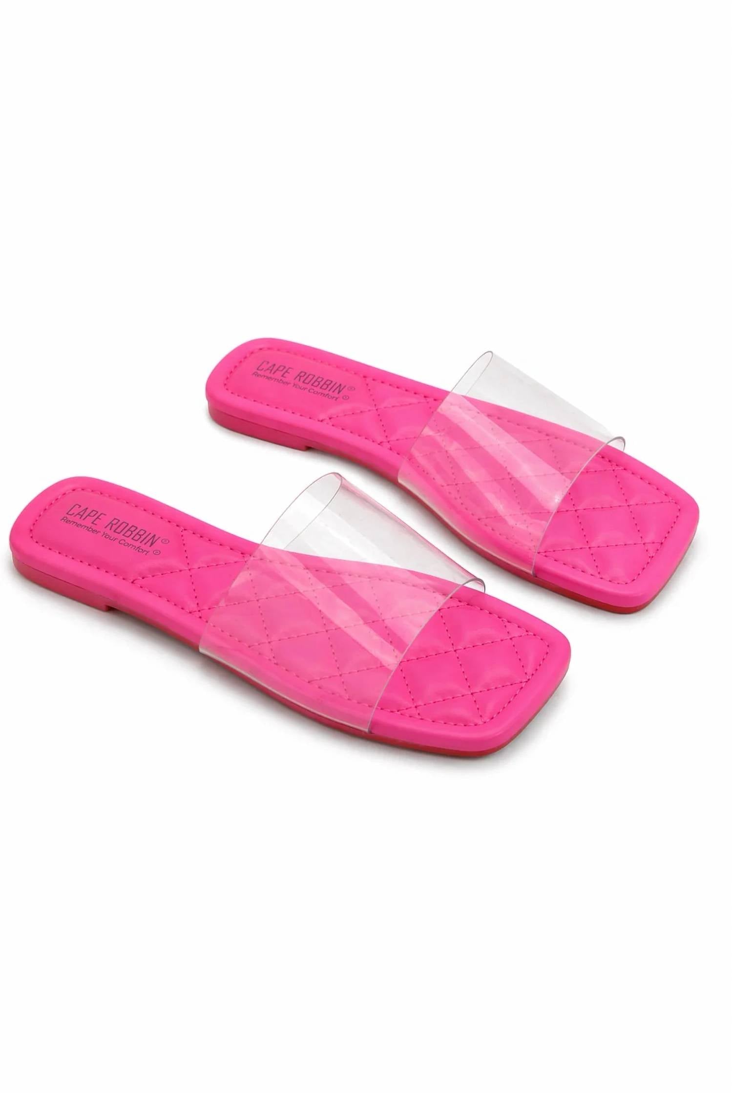 Cape Robbin - Women's Keko Flat Clear Band Sandal