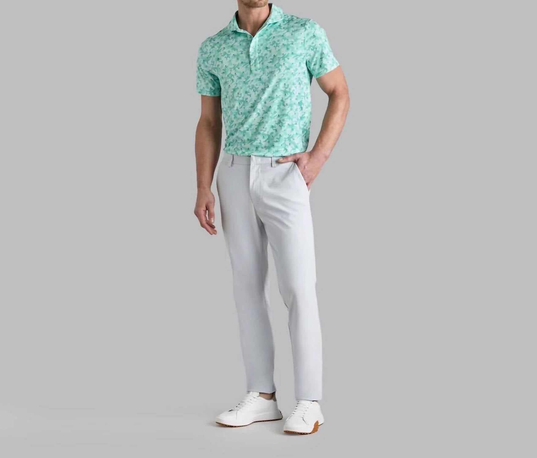 G/Fore - Mapped Icon Camo Short Sleeve Knit Polo