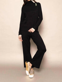 LISA TODD Women's Love Front Pant in black - women's pants