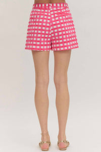 Entro - Plaid Horse Bit Pocket Shorts
