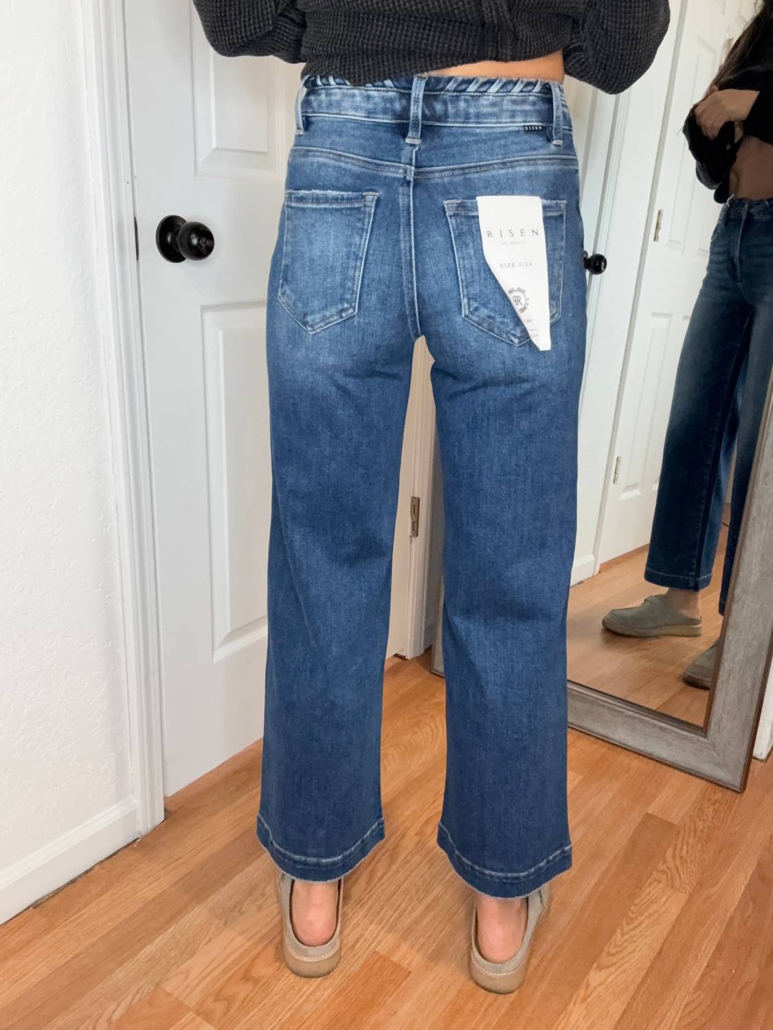 Risen - Kaylee High Rise Wide Leg Denim Jeans