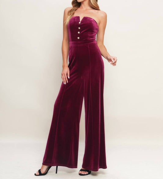 Flying Tomato - Velvet Jumpsuit