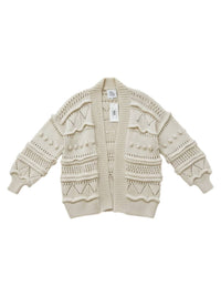 First Born Knits - Open-knit Brigitte Bomber Cardigan