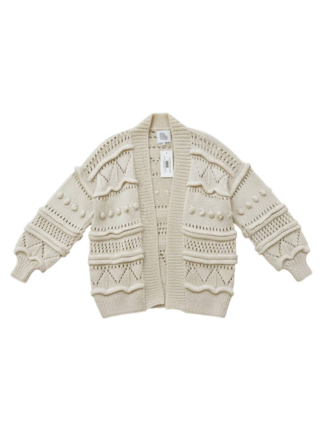 First Born Knits - Open-knit Brigitte Bomber Cardigan
