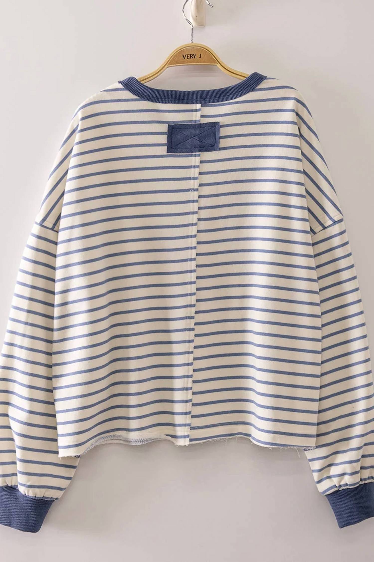 Very J - Lobster Stripe Long Sleeve Top