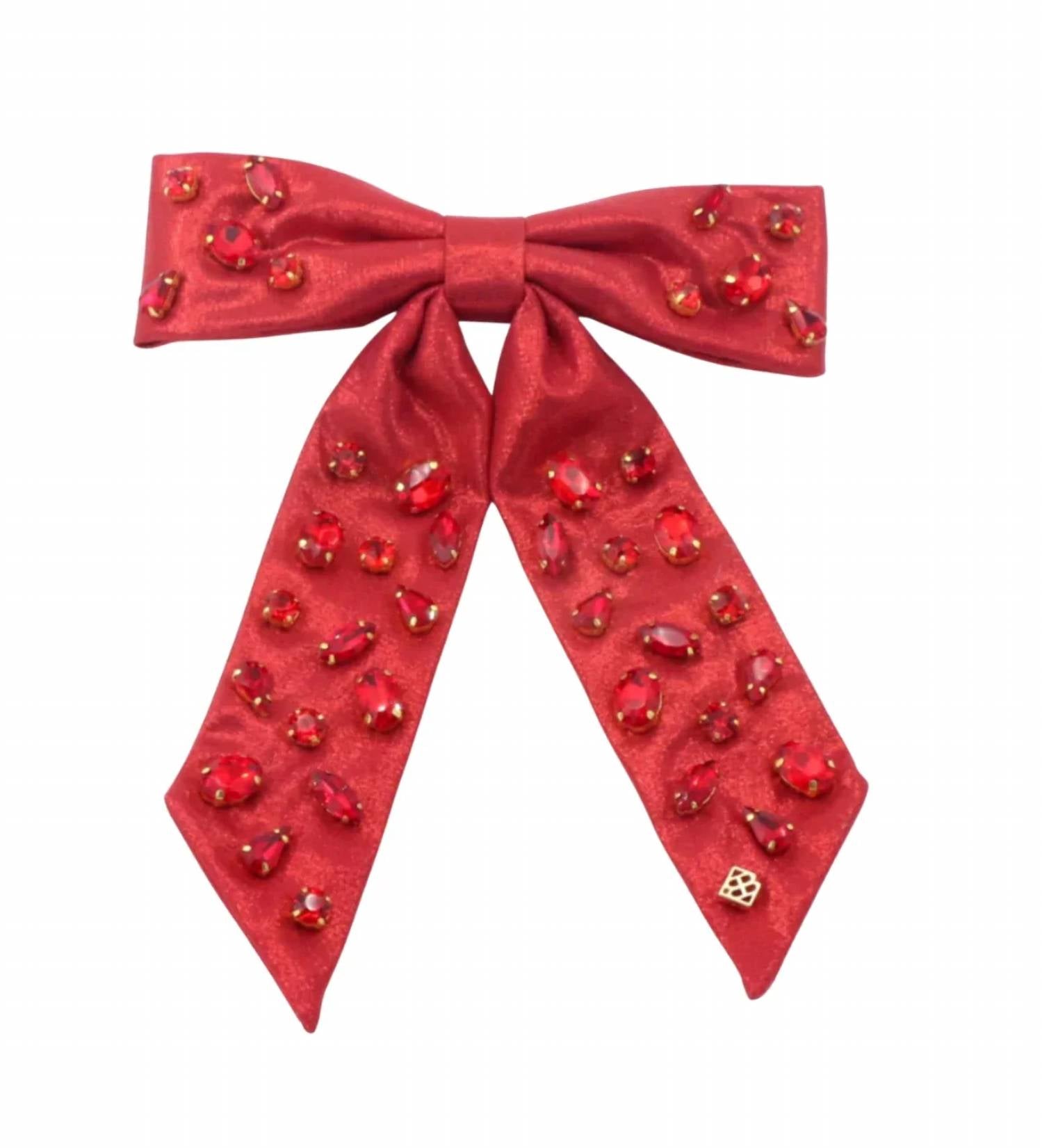 Brianna Cannon - Shimmer Bow Barrette With Hand Sewn Crystals