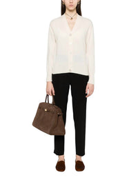 MAJESTIC FILATURES Women’s Cashmere Gilet Cardigan in ivory milk - women's cardigan