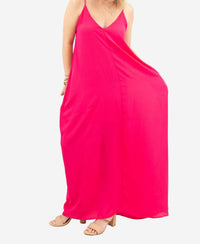 FANTASTIC FAWN Girly Girl Maxi Dress in hot pink - women's dress